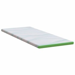 Coussins de Matelas Blanc et vert 70 x 200 cm 
