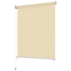 Store roulant d'extérieur 200 x 140 cm Couleur crème 