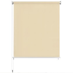 Store roulant d'extérieur 200 x 140 cm Couleur crème 