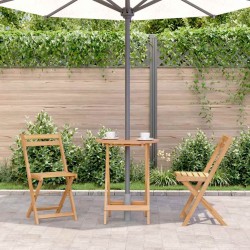 Table pliable de jardin 60x75 cm bois d'acacia massif 