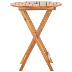 Table pliable de jardin 60x75 cm bois d'acacia massif 