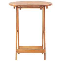 Table pliable de jardin 60x75 cm bois d'acacia massif 