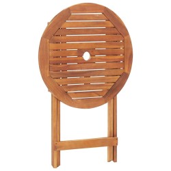 Table pliable de jardin 60x75 cm bois d'acacia massif 