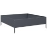 Lit surélevé de jardin anthracite 100x100x33,5 cm acier 