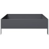 Lit surélevé de jardin anthracite 100x100x33,5 cm acier 
