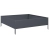 Lit surélevé de jardin anthracite 100x100x33,5 cm acier 