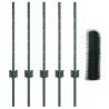 Poteaux de clôture 5 pcs U-Chanel Vert 120 cm Acier 