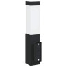 Luminaires Muraux D'extérieur Avec Capteur 2 pièces Acier Inoxydable Noir IP44 