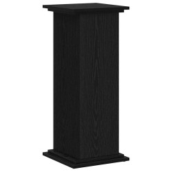 Support de plante en chêne noir 33x33x80 cm, en bois aggloméré 