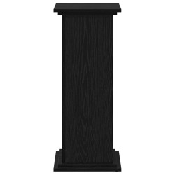 Support de plante en chêne noir 33x33x80 cm, en bois aggloméré 