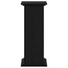 Support de plante en chêne noir 33x33x80 cm, en bois aggloméré 