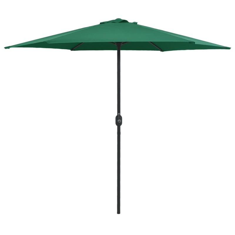 Parasol de jardin et mât en aluminium 270x246 cm Vert Parasol de jardin et mât en aluminium 270x246 cm Vert