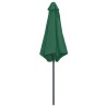 Parasol de jardin et mât en aluminium 270x246 cm Vert 