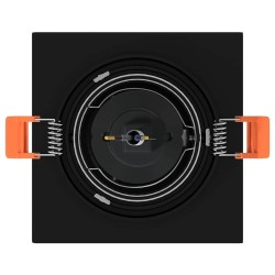 Projecteurs encastrés 12 pcs Carré GU10 Noir 91x91 mm 