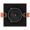 Projecteurs encastrés 12 pcs Carré GU10 Noir 91x91 mm 