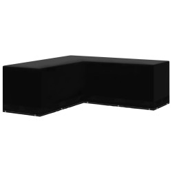 Housses de salon de jardin 2pcs Forme L 12 œillets 250x250x90cm 