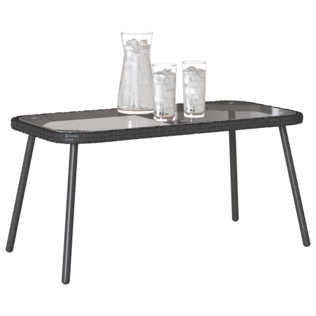 Table basse Noir 90x45x42 cm en Poly Rattan 