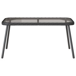 Table basse Noir 90x45x42 cm en Poly Rattan 