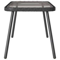 Table basse Noir 90x45x42 cm en Poly Rattan 