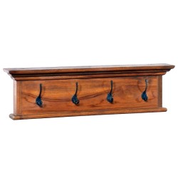 Portemanteau mural 70x10x20 cm Bois de teck massif 