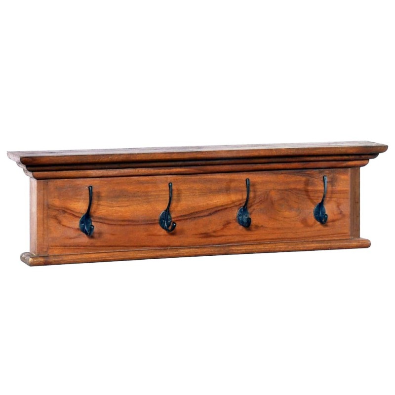 Portemanteau mural 70x10x20 cm Bois de teck massif 