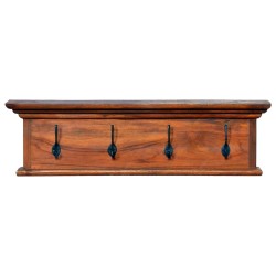 Portemanteau mural 70x10x20 cm Bois de teck massif 