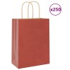 Sacs en papier 250 pcs avec poignées rouge 21x11x28 cm 