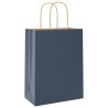 Sacs en papier 250 pcs avec poignées bleu 21x11x28 cm 