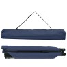 Lit de plage pliant avec sac de transport bleu en tissu Oxford 600D. 