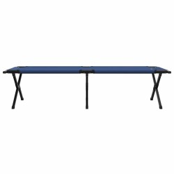 Lit de plage pliant avec sac de transport bleu en tissu Oxford 600D. 