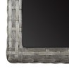 Table de jardin Anthracite 110x53x72 cm Verre et résine tressée 