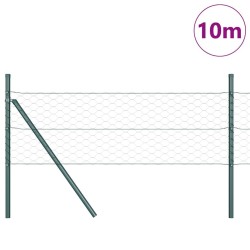 Clôture Hexagonale Verte 0,5x10 m Acier 