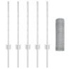 Coffres de Clôture 5 pcs U-Channel 60 cm Acier Galvanisé 