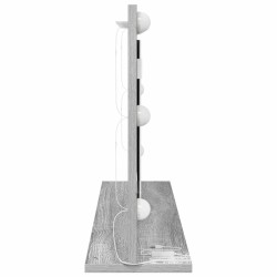 Miroir de vanité Gris Sonoma Panneau de particules, Verre 