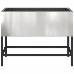 Jardinier surélevé 60x26x45 cm en acier inoxydable 