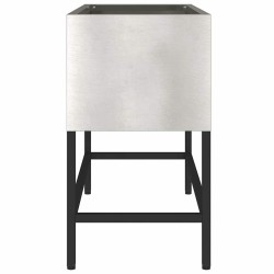 Jardinier surélevé 60x26x45 cm en acier inoxydable 