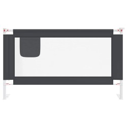 Barrière de sécurité de lit d'enfant Gris foncé 140x25 cm Tissu 