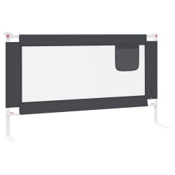 Barrière de sécurité de lit d'enfant Gris foncé 140x25 cm Tissu 