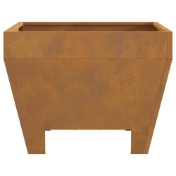 Braise de feu Carré 50x50x30 cm en acier anti-intempéries 