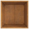 Braise de feu Carré 50x50x30 cm en acier anti-intempéries 