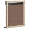 Miroir de salle de bain avec étagère BERG noir bois massif 