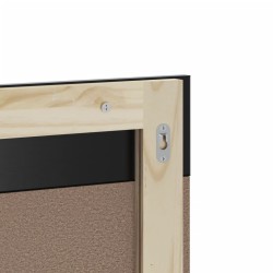 Miroir de salle de bain avec étagère BERG noir bois massif 
