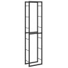 Portant de bois de chauffage noir 50x30x209 cm acier 