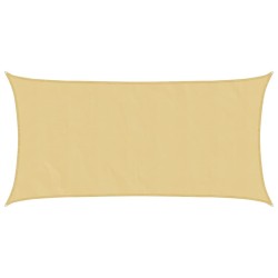 Voile d'ombrage sable 6x3 m 100 % polyester oxford 