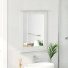 Miroir avec miroir Blanc 55,5 x 5 x 70 cm Bois massif en pin 