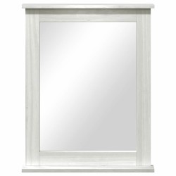 Miroir avec miroir Blanc 55,5 x 5 x 70 cm Bois massif en pin 