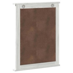 Miroir avec miroir Blanc 55,5 x 5 x 70 cm Bois massif en pin 