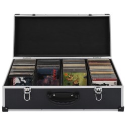 Étui de CD pour 80 CD Aluminium ABS Noir 