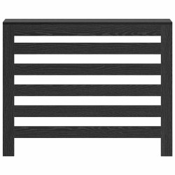 Cache-radiateur Chêne noir 104x20x82 cm Bois d'ingénierie 