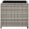 Table basse Gris 45x45x40 cm Résine tressée et verre 